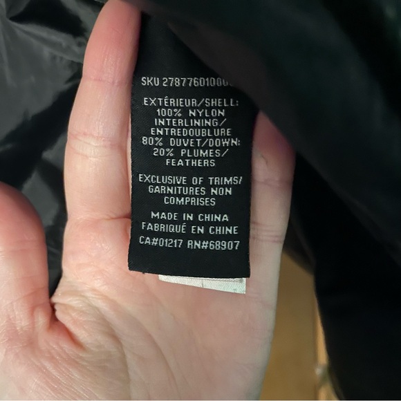 Le Chateau Black Down Coat - Picture 5 of 6